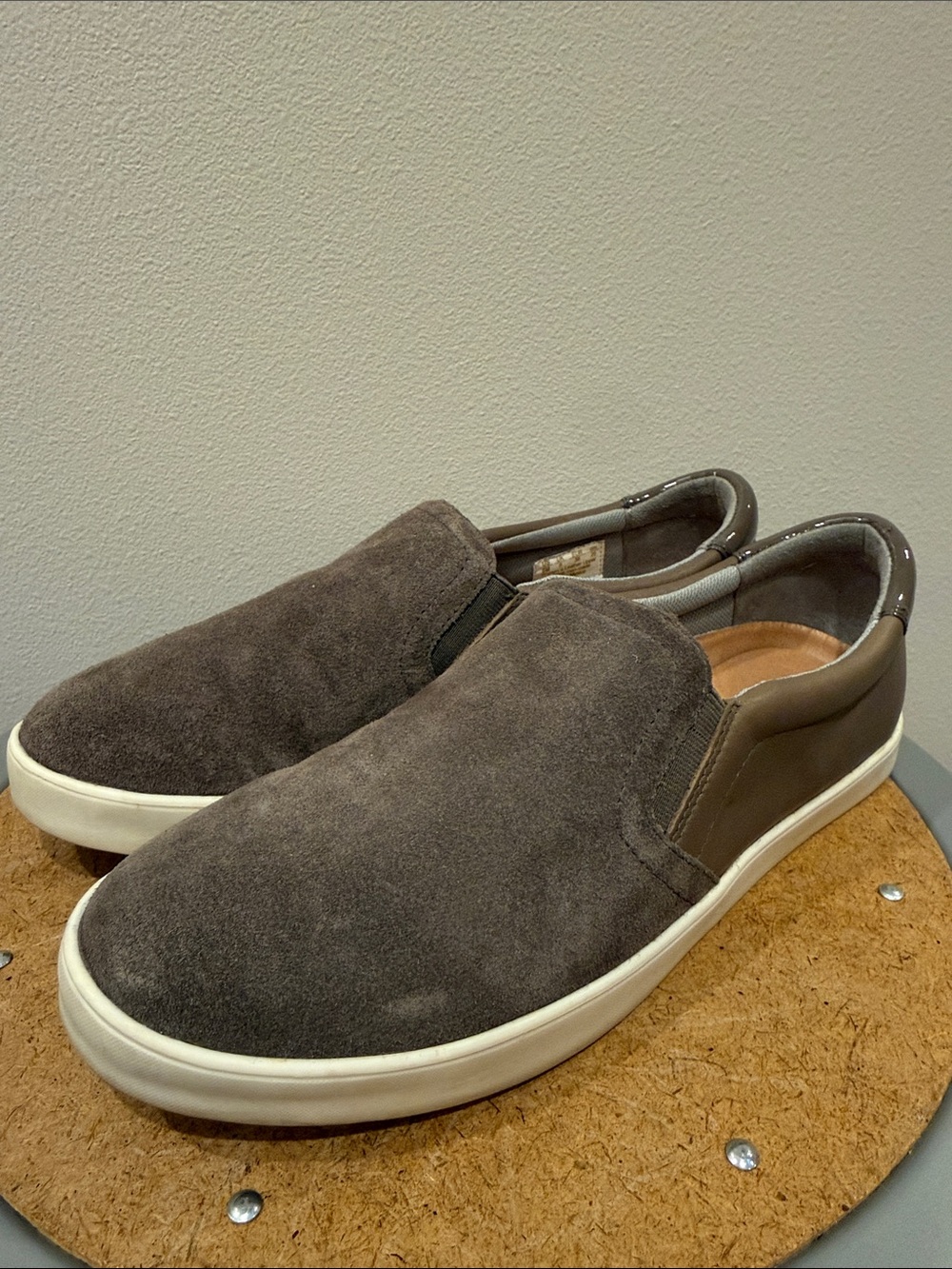 Dr. Scholl's Slip-On Suede Sneakers - Dark Gray